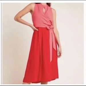 NWT Anthropologie Mare Mare Dress petite Medium Red Pink